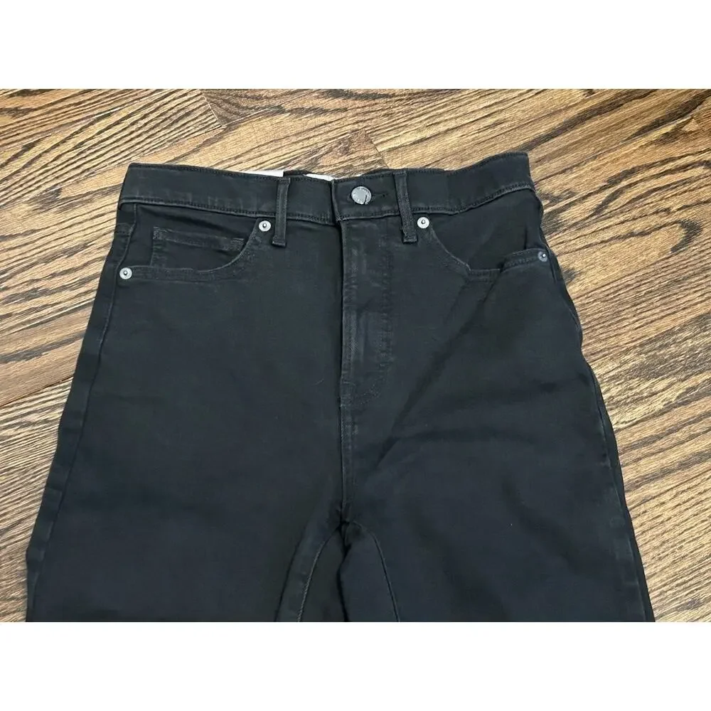 Everlane Womens Size 28 The Way High Skinny Crop Black Jeans High Stretch‎ NWT